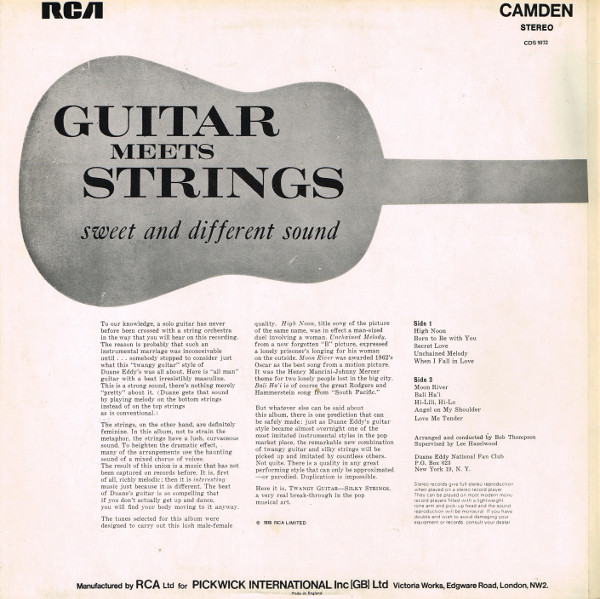 Duane Eddy - Twangy Guitar Silky Strings (LP, Album, RE)
