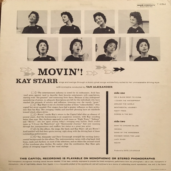 Kay Starr - Movin'! (LP, Album, Mono, Promo)
