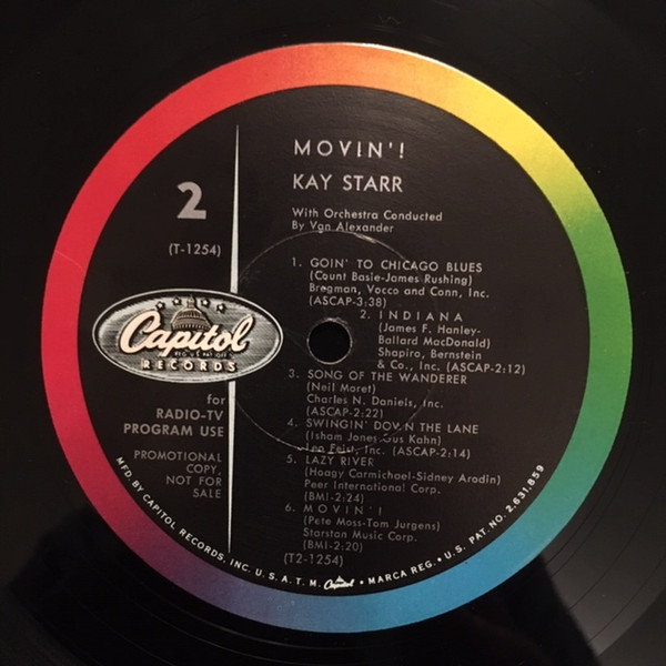 Kay Starr - Movin'! (LP, Album, Mono, Promo)