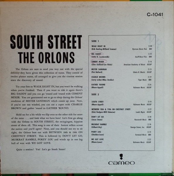 The Orlons - South Street By The Orlons (LP, Album)