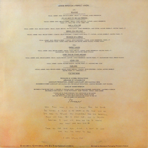 Minnie Riperton - Perfect Angel (LP, Album)