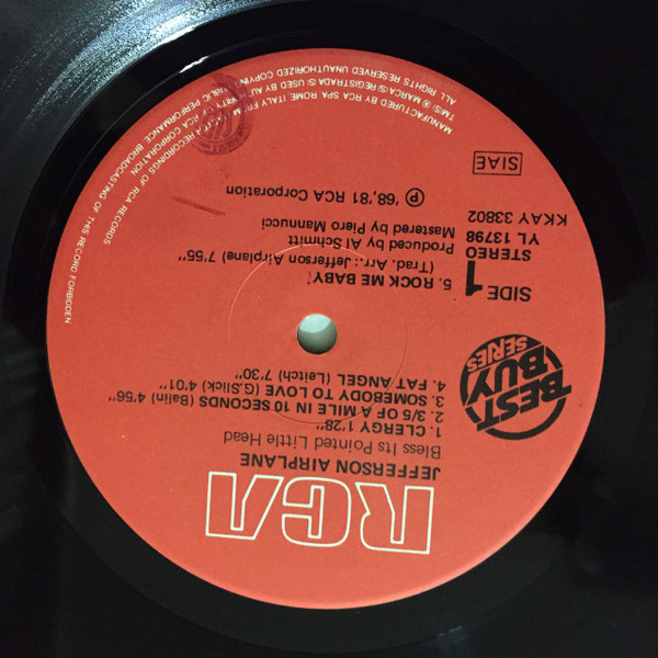 Jefferson Airplane - Bless Its Pointed Little Head (LP, Album, RE)