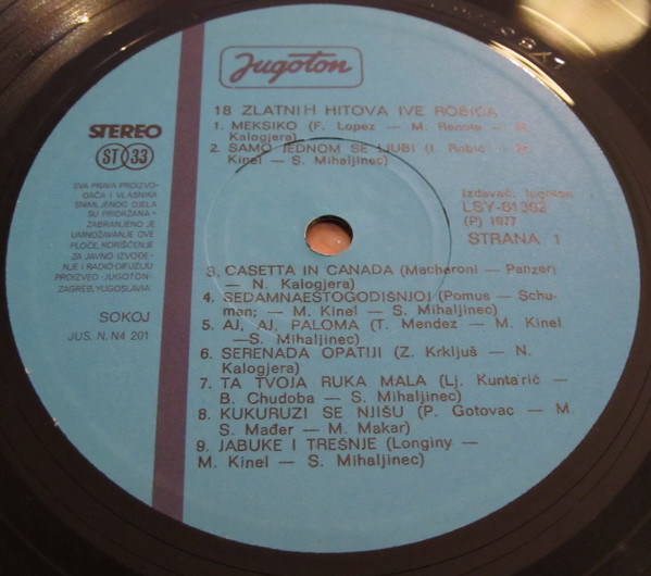Ivo Robić - 18 Zlatnih Hitova Ive Robića (LP, Comp)