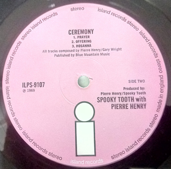 Spooky Tooth / Pierre Henry - Ceremony: An Electronic Mass (LP, Album, Whi)