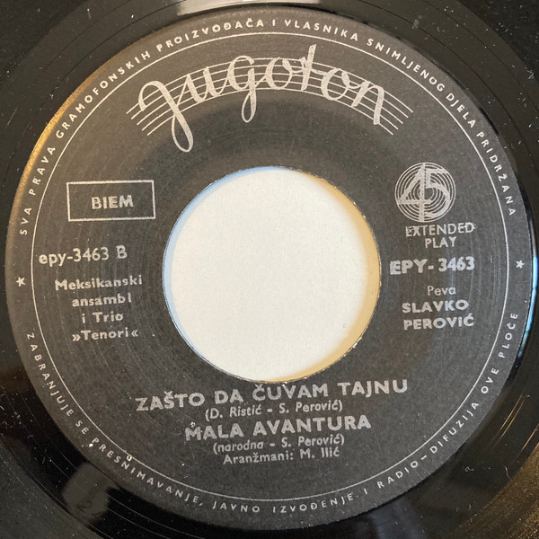 Slavko Perović, Trio »Tenori«* I Meksikanski Ansambl* - Ja Prodajem Crne Oči (7