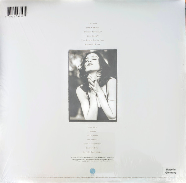 Madonna - Like A Prayer (LP, Album, RE)
