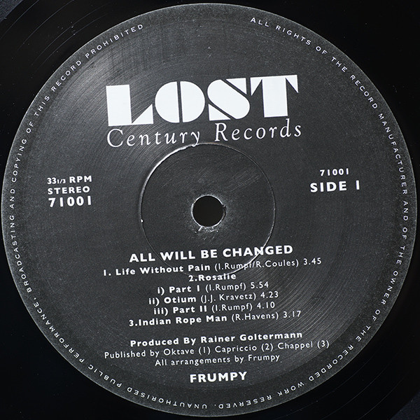 Frumpy - All Will Be Changed (LP, Album, RE, 180)