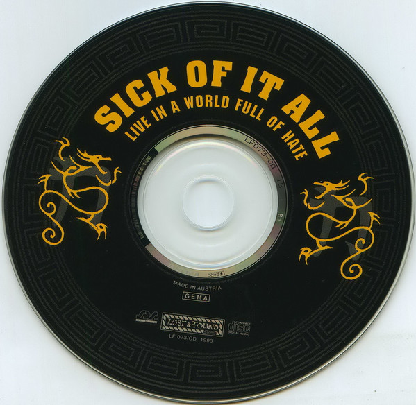 Sick Of It All - Live In A World Full Of Hate (CD, Album)
