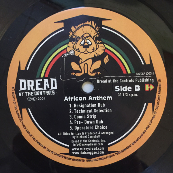 Mikey Dread - African Anthem (The Mikey Dread Show Dubwise) (LP, Album, RE)
