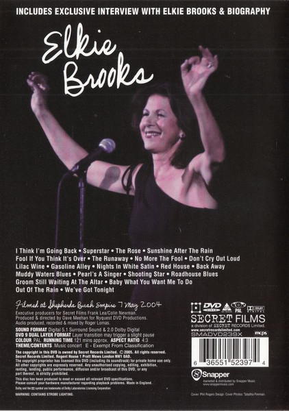 Elkie Brooks - Appearing At Shepherds Bush Empire London (DVD, PAL)