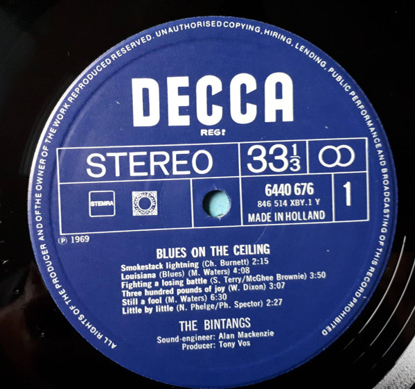 The Bintangs* - Blues On The Ceiling (LP, Album, RE)
