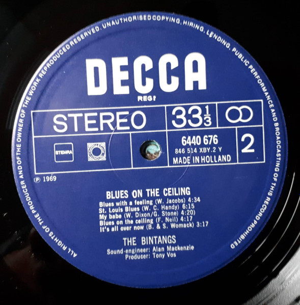 The Bintangs* - Blues On The Ceiling (LP, Album, RE)