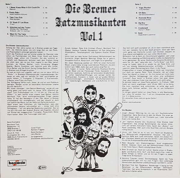 Bremer Jatzmusikanten - Die Bremer Jatzmusikanten Vol. 1 (LP)