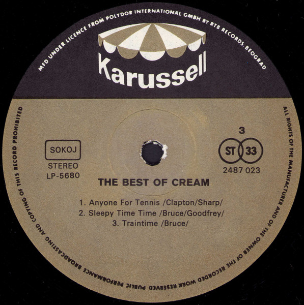 Cream (2) - The Best Of Cream (2xLP, Comp, RE)