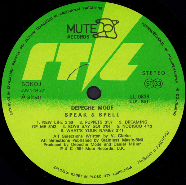 Depeche Mode - Speak & Spell (LP, Album)