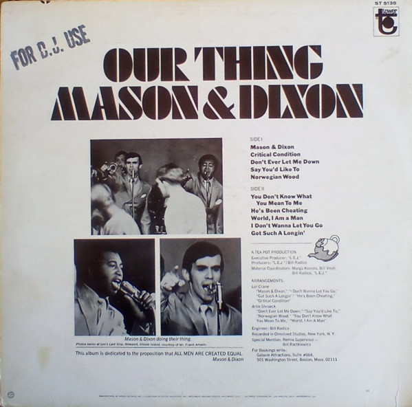 Mason & Dixon - Our Thing (LP, Promo)