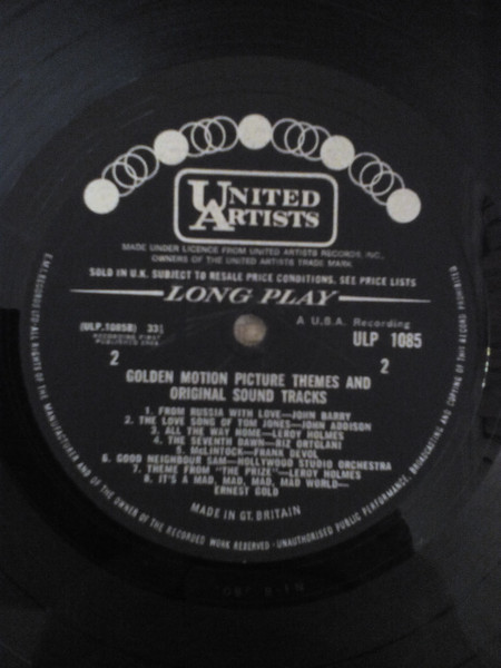 Various - Golden Motion Picture Themes And Original Soundtracks (LP, Comp, Mono)