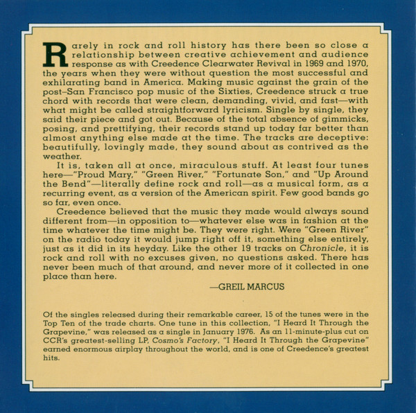 Creedence Clearwater Revival Featuring John Fogerty - Chronicle (The 20 Greatest Hits) (CD, Comp, RE, RM)