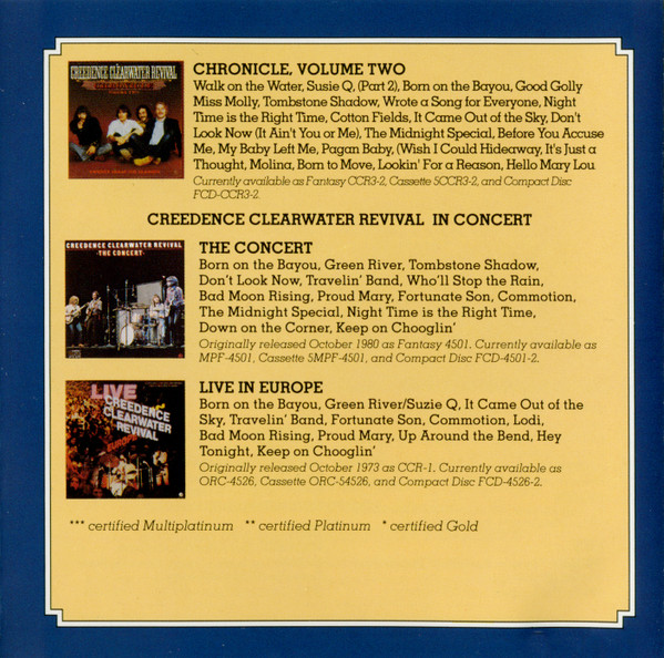 Creedence Clearwater Revival Featuring John Fogerty - Chronicle (The 20 Greatest Hits) (CD, Comp, RE, RM)