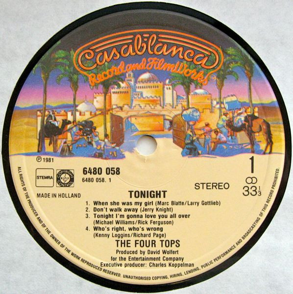 The Four Tops* - Tonight! (LP, Album)