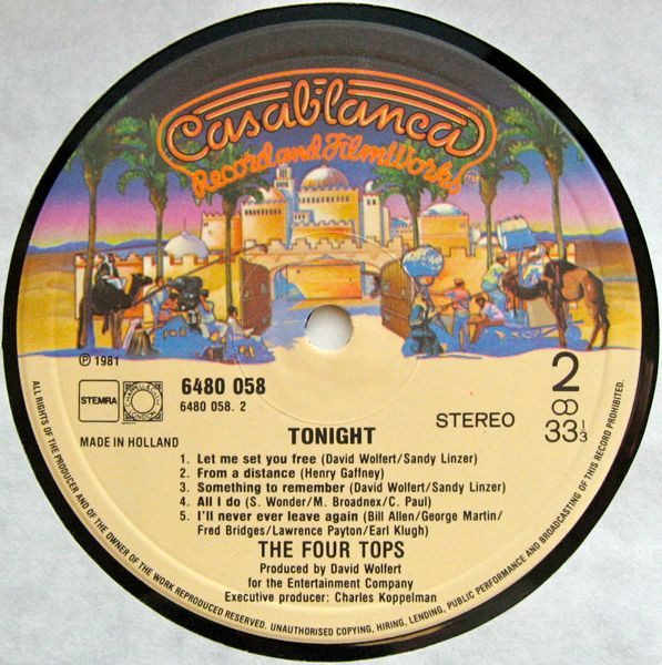 The Four Tops* - Tonight! (LP, Album)