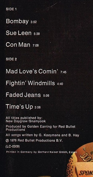Golden Earring - Contraband (LP, Album)