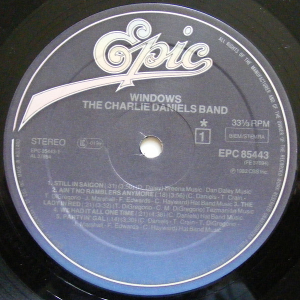 The Charlie Daniels Band - Windows (LP, Album)