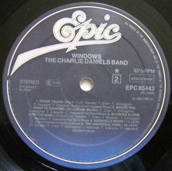The Charlie Daniels Band - Windows (LP, Album)