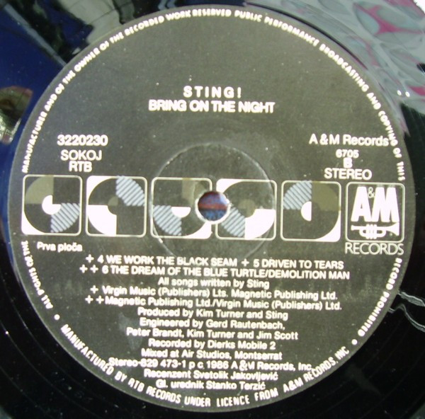 Sting - Bring On The Night (2xLP, Album)