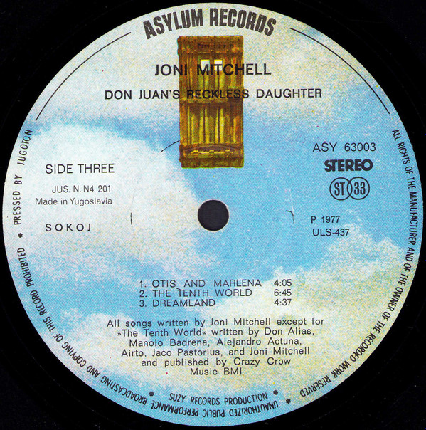 Joni Mitchell - Don Juan's Reckless Daughter (2xLP, Album)