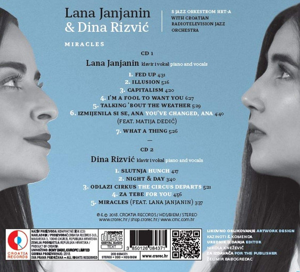 Lana Janjanin & Dina Rizvić S Jazz Orkestar HRT-a - Miracles (2xCD, Album)