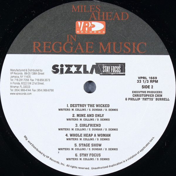 Sizzla - Stay Focus (LP, Album)