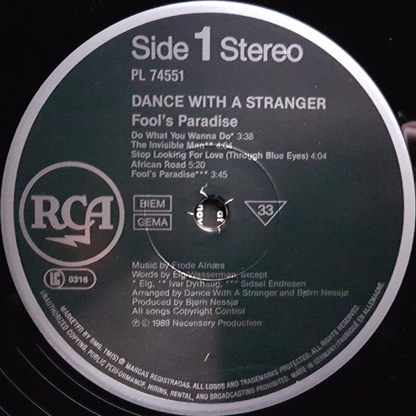 Dance With A Stranger - Fool's Paradise (LP, Album)
