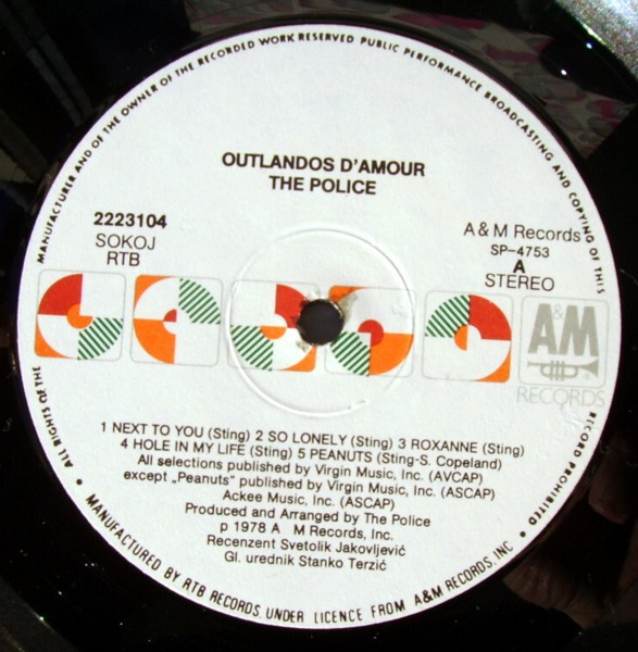 The Police - Outlandos D'Amour (LP, Album, RE)