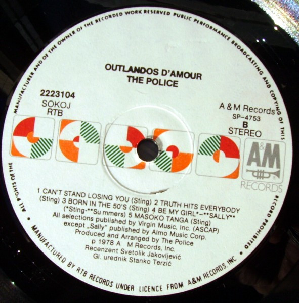 The Police - Outlandos D'Amour (LP, Album, RE)