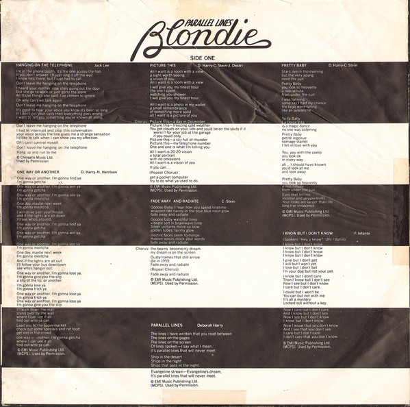 Blondie - Parallel Lines (LP, Album)