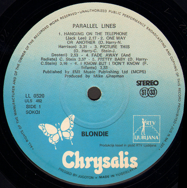 Blondie - Parallel Lines (LP, Album)