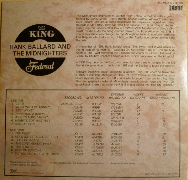 Hank Ballard And The Midnighters* - 14 Hits (LP, Comp)