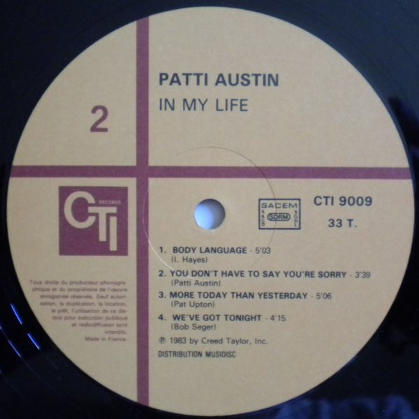 Patti Austin - In My Life (LP, Album)