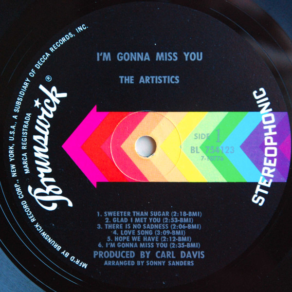 The Artistics - I'm Gonna Miss You (LP, Album)