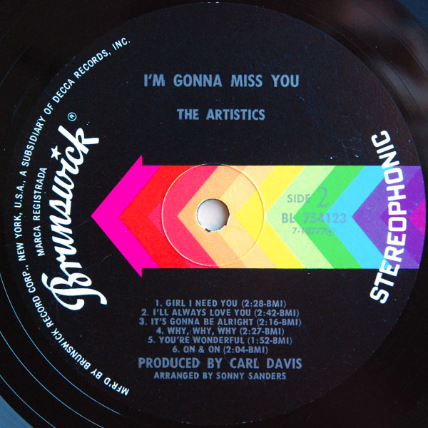 The Artistics - I'm Gonna Miss You (LP, Album)