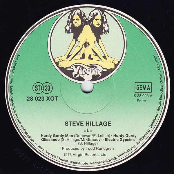 Steve Hillage - L (LP, Album)