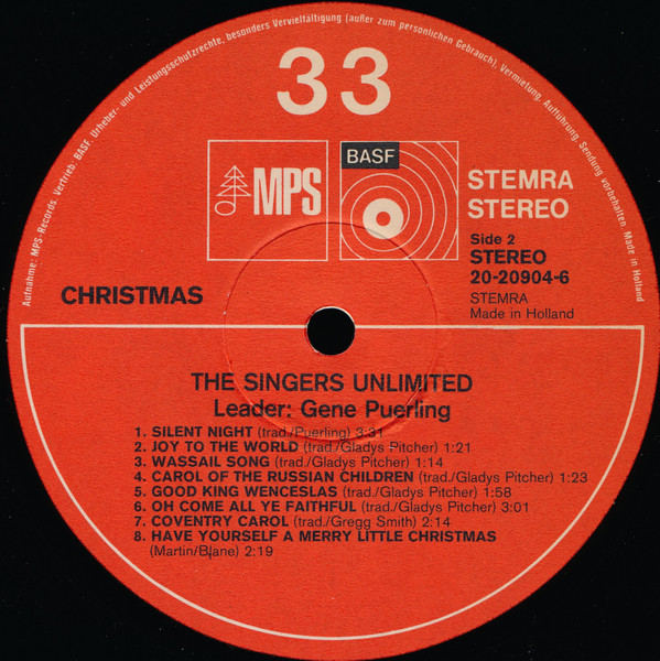 The Singers Unlimited , Leader: Gene Puerling - Christmas (LP, Album)