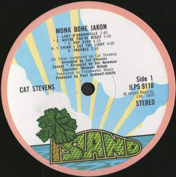 Cat Stevens - Mona Bone Jakon (LP, Album, RE, Pin)