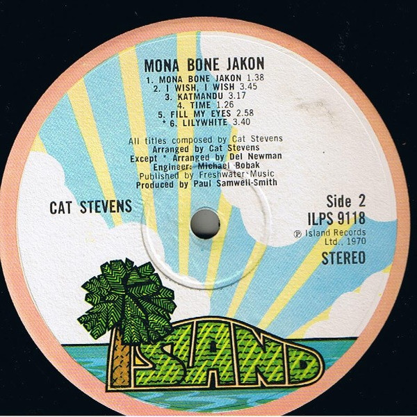 Cat Stevens - Mona Bone Jakon (LP, Album, RE, Pin)