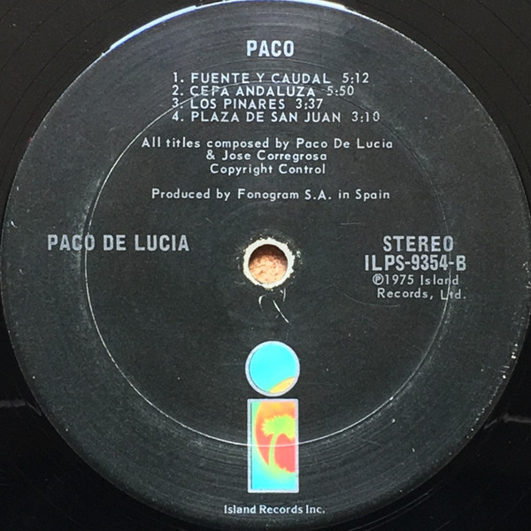 Paco De Lucía - Paco (LP, Album, San)