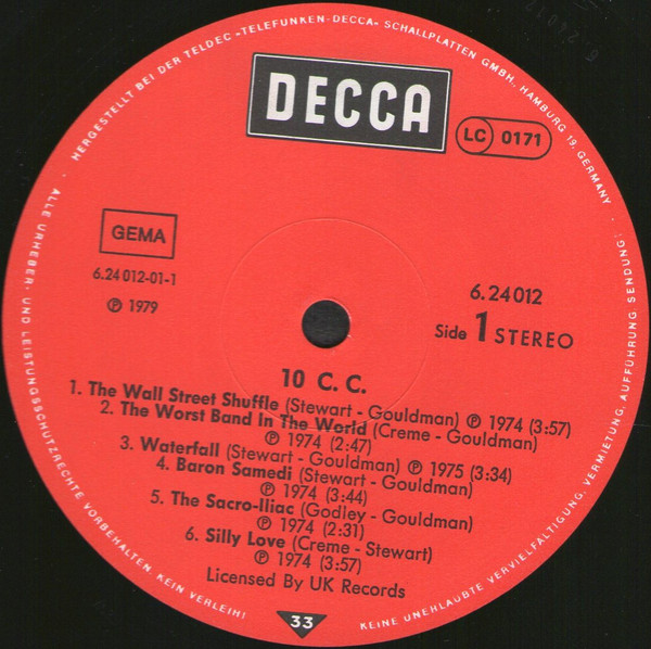 10 C.C.* - 10 C.C. (LP, Comp)