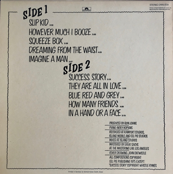 The Who - The Who By Numbers (LP, Album)