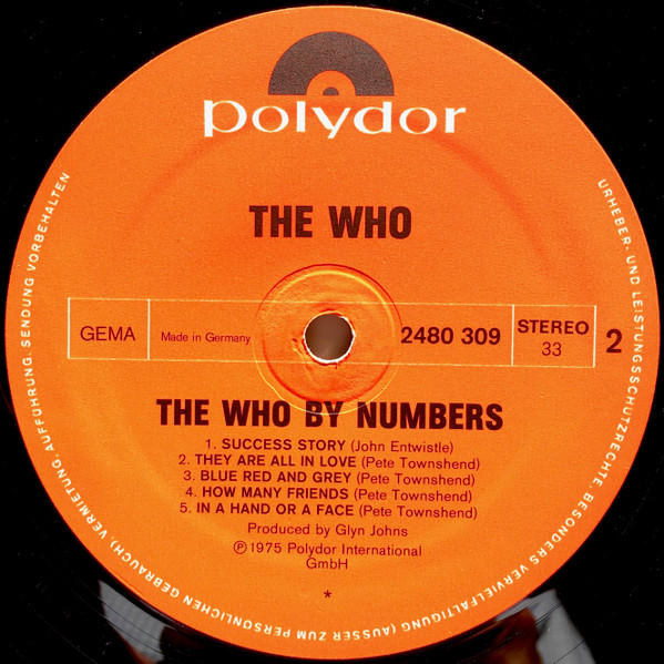 The Who - The Who By Numbers (LP, Album)