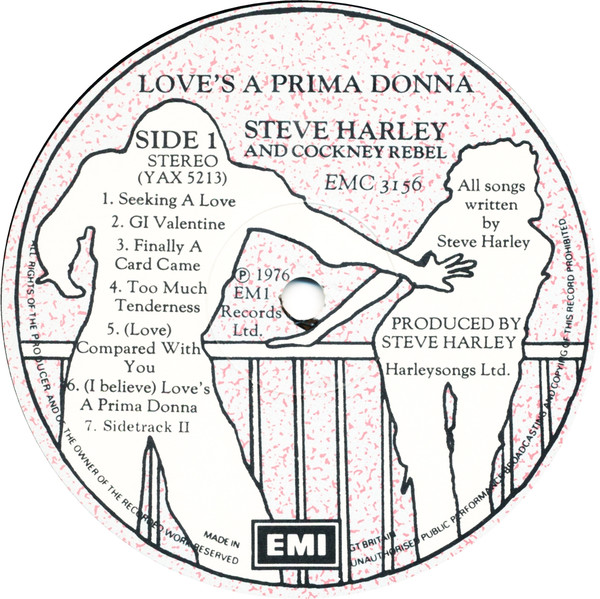 Steve Harley And Cockney Rebel* - Love's A Prima Donna (LP, Album)